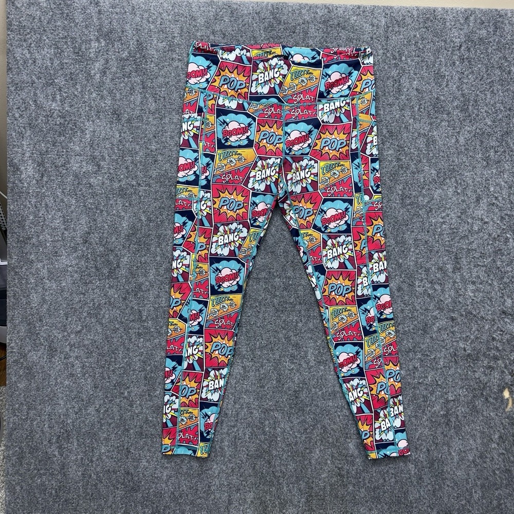 Constantly Varied Gear Knockout Comic Leggings Boom Bang Pop womens XL CVG